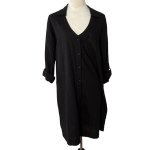 Young Fabulous & Broke Black Button-Front Mini Dress
